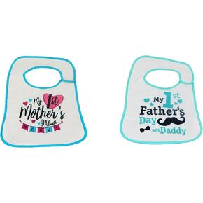 Hello Baby Wonder Mother's Day & Father's Day Bib Set - 2pk in Kuwait