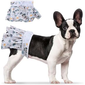 حزمة واحدة من حفاضات الكلاب النسائية القابلة للغسل وإعادة الاستخدام من Furryilla، سلسلة فواكه حفاضات للكلاب عالية الامتصاص للكلاب التي تعاني من الحرارة أو سلس البول أو التبول المثير (أقحوان صغيرة مقاس L) in Kuwait