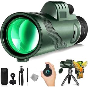 12x56 Monocular-Telescope Low Night Vision Monoculars High Definition for Adults High Powered with Smartphone Adapter Telescope Hunting Wildlife Bird Watching Travel Camping Hiking in Saudi Arabia