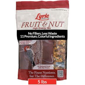 Lyric Fruit and Nut Wild Bird Seed - High Energy Wild Bird Food Mix - Attracts Woodpeckers, Chickadees & Other Songbirds - 5 lb bag in Kuwait