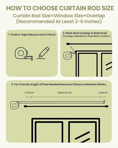 قضبان ستائر Box Space للنوافذ من 66 إلى 120 بوصة، طول قابل للتعديل بقطر 1 بوصة قضيب ستارة نافذة مزخرف مع تيجان معدنية وأقواس - ذهبي in Kuwait
