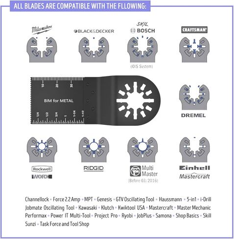 مجموعة من 66 شفرات منشار متأرجحة من HOTBEST، تناسب Fein Multimaster، وكابل Porter Rockwell، وBlack & Decker، وBosch Craftsman والمزيد in Kuwait
