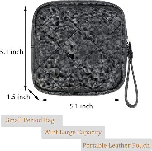 حقائب فترة كويروب للفتيات المراهقات للمدرسة حقيبة تخزين المناديل الصحية - أكياس المنتجات الأنثوية - محفظة حامل تامبون - منظم بطانات اللباس الداخلي حقائب جلدية صغيرة للنساء السيدات، حزمة واحدة in Kuwait