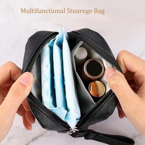 حقائب فترة كويروب للفتيات المراهقات للمدرسة حقيبة تخزين المناديل الصحية - أكياس المنتجات الأنثوية - محفظة حامل تامبون - منظم بطانات اللباس الداخلي حقائب جلدية صغيرة للنساء السيدات، حزمة واحدة in Kuwait