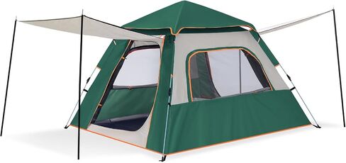 ABCCAMPING Camping Tent for 4 Person, Auto One Touch Tent Pop-Up Camping Tent，Family Dome Waterproof Backpacking Tent Easy Setup UV Cut Sun Shelter Tent in Kuwait