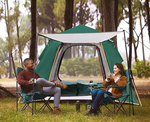 ABCCAMPING Camping Tent for 4 Person, Auto One Touch Tent Pop-Up Camping Tent，Family Dome Waterproof Backpacking Tent Easy Setup UV Cut Sun Shelter Tent in Kuwait
