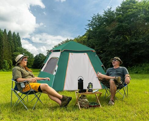 ABCCAMPING Camping Tent for 4 Person, Auto One Touch Tent Pop-Up Camping Tent，Family Dome Waterproof Backpacking Tent Easy Setup UV Cut Sun Shelter Tent in Kuwait
