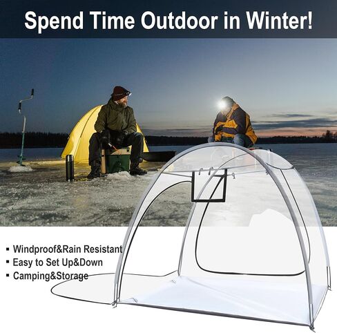 Clear Pod Sports Tent for 3-4, Weather Cover for Chairs, Sporting Events Outdoor Tents, Pop Up Shelter for Cold Weatherproof Bubble Tent (Large) in Kuwait