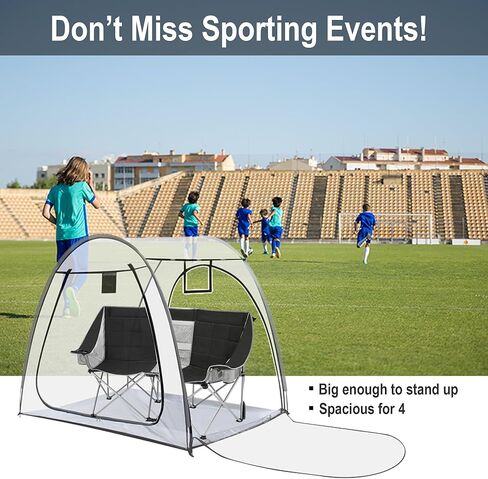 Clear Pod Sports Tent for 3-4, Weather Cover for Chairs, Sporting Events Outdoor Tents, Pop Up Shelter for Cold Weatherproof Bubble Tent (Large) in Kuwait