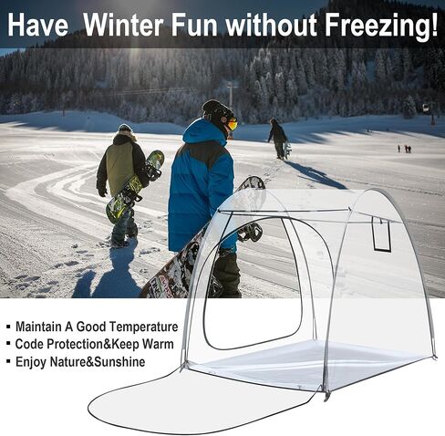 Clear Pod Sports Tent for 3-4, Weather Cover for Chairs, Sporting Events Outdoor Tents, Pop Up Shelter for Cold Weatherproof Bubble Tent (Large) in Kuwait