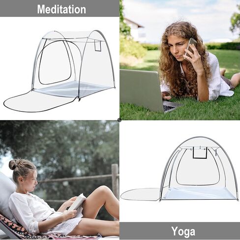 Clear Pod Sports Tent for 3-4, Weather Cover for Chairs, Sporting Events Outdoor Tents, Pop Up Shelter for Cold Weatherproof Bubble Tent (Large) in Kuwait