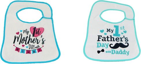 Hello Baby Wonder Mother's Day & Father's Day Bib Set - 2pk in Kuwait