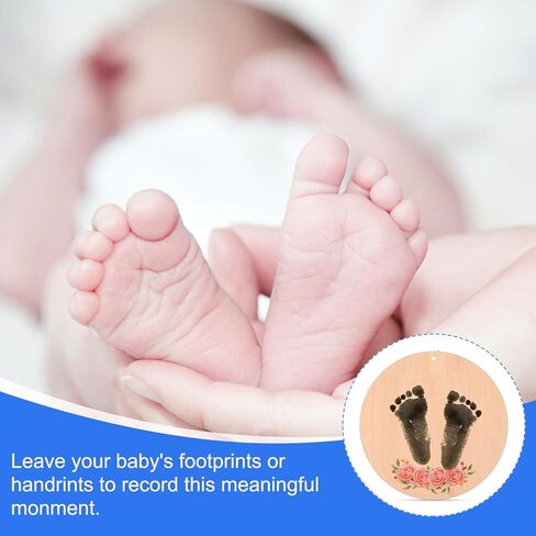 لافتة إعلان الطفل، لافتة إعلان خشبية لحديثي الولادة مع قلم تحديد ووسادة حبر لمطبوعات يد وأقدام الطفل، لافتة Hello World لحديثي الولادة للفتيات الصغيرات in Kuwait