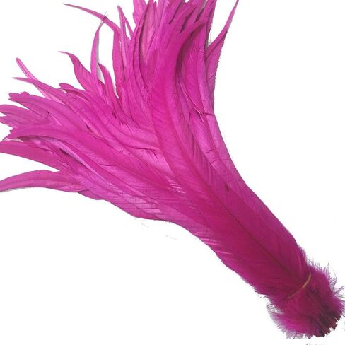 Shekyeon 12-14inch Rooster Tail Feather Used Hats Costume Decoration Pack of 50 in Saudi Arabia