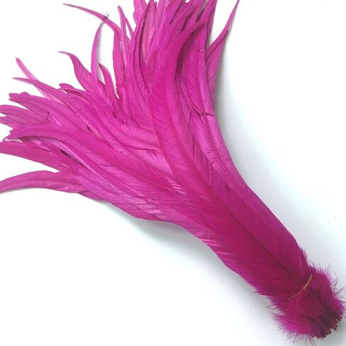 Shekyeon 12-14inch Rooster Tail Feather Used Hats Costume Decoration Pack of 50 in Saudi Arabia