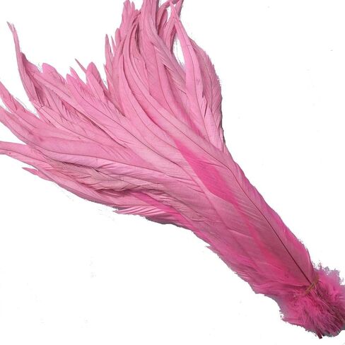 Shekyeon 12-14inch Rooster Tail Feather Used Hats Costume Decoration Pack of 50 in Saudi Arabia