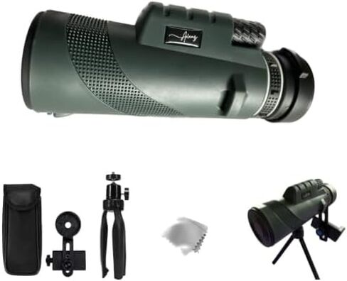 12x56 أحادي تلسكوب منخفض الرؤية الليلية أحادي العين عالي الوضوح للبالغين عالي الطاقة مع محول الهاتف الذكي تلسكوب الصيد والحياة البرية ومشاهدة الطيور والسفر والتخييم والمشي لمسافات طويلة in Saudi Arabia