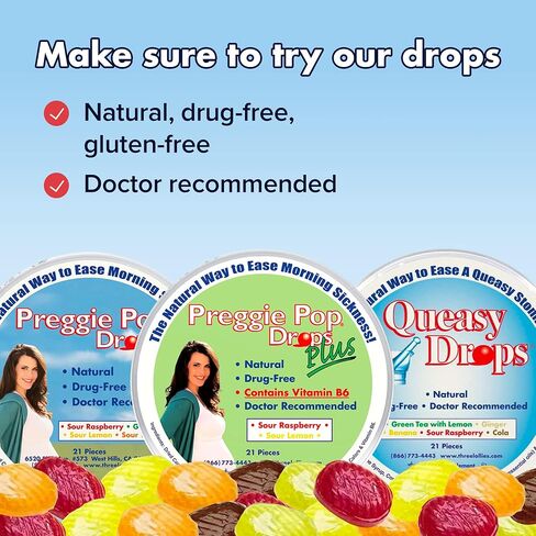 Three Lollies Queasy Anti-Nausea Wristbands – Nausea & Vomiting Relief from Morning Sickness, Motion Sickness, Migraine - Clinically Tested - Acupressure Wristband - 1 Count (2 Wristbands) – White in Kuwait