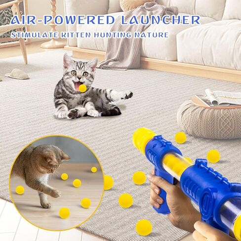 ألعاب القطط التفاعلية من ميولمارت للقطط الداخلية مع قاذفات تفاعلية ألعاب كيتي ألعاب القطط للقطط الداخلية لعبة كرة القطط ذاتية اللعب كرات بوم بوم كرات نفخة ألعاب إثراء القطط 12 كرة in Kuwait