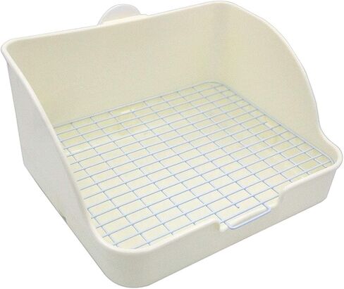 Pet Small Rat Toilet, Square Potty Trainer Corner Litter Bedding Box Pet Pan for Small Animal/Rabbit/Guinea Pig/galesaur/Ferret (White) in Saudi Arabia