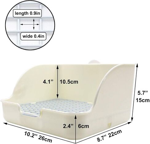 Pet Small Rat Toilet, Square Potty Trainer Corner Litter Bedding Box Pet Pan for Small Animal/Rabbit/Guinea Pig/galesaur/Ferret (White) in Saudi Arabia
