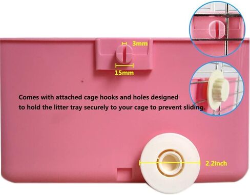 Pet Small Rat Toilet, Square Potty Trainer Corner Litter Bedding Box Pet Pan for Small Animal/Rabbit/Guinea Pig/galesaur/Ferret (White) in Saudi Arabia
