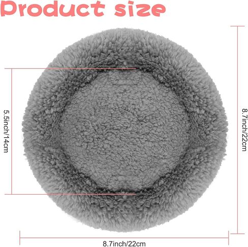 BWOGUE Hamster Bed,Round Velvet Warm Sleep Mat Pad for Hamster/Hedgehog/Squirrel/Guinea Pig/Rats and Other Small Animals in Saudi Arabia
