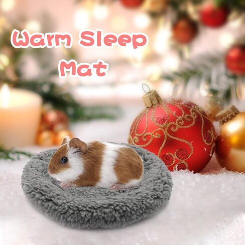 BWOGUE Hamster Bed,Round Velvet Warm Sleep Mat Pad for Hamster/Hedgehog/Squirrel/Guinea Pig/Rats and Other Small Animals in Saudi Arabia