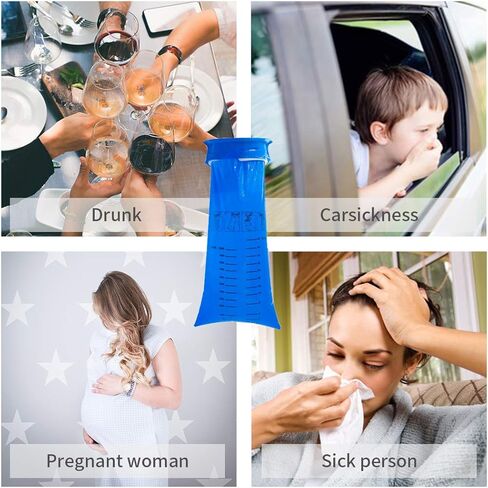 Emesis Bag, Disposable Vomit Bags, Aircraft & Car Sickness Bag, Nausea Bags for Travel Motion Sickness (25) in Saudi Arabia
