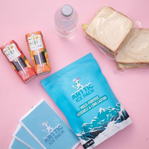 اكياس ثلج جل من ارتتيك - ثلج جاف لشحن الاطعمة المجمدة والاصابات وصناديق الغداء - اكياس ثلج متعددة الاغراض وقابلة لاعادة الاستخدام وتدوم طويلا - عبوات باردة للمبردات والحفاظ على الطعام طازجا - اكياس in Kuwait