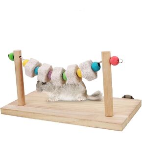 Hypeety Pet Hamster Colorful Wooden Climbing Wall and Ladder Molar Gerbil Rat Chinchillas Guinea Pig Small Animal Toy in Kuwait