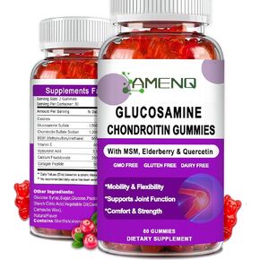 AMENQ Extra Strength Glucosamine Chondroitin Gummies with MSN,Hyaluronic Acid & Collagen Cranberry Joint Support Gummies -Flexibility &Joint Health Supplement for Women Men -60Ct in Saudi Arabia