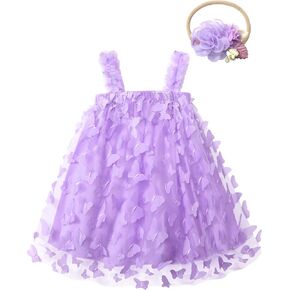 فستان توتو للفتيات الصغيرات من Qaoerde بدون أكمام وطبقات من التول لحفلات أعياد الميلاد مع عصابة رأس على شكل زهرة in Kuwait