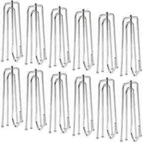 50pcs Curtain Drapery Pleat Hooks 4 Prongs Drapery Hooks Pinch Pleat Clips Hooks in Saudi Arabia