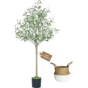 شجرة الخيزران الاصطناعية من Joyplants، نبات حرير الخيزران المزيف بطول 6 أقدام مع سلة، وأشجار صناعية طويلة في وعاء لتزيين مكتب المنزل والمطعم