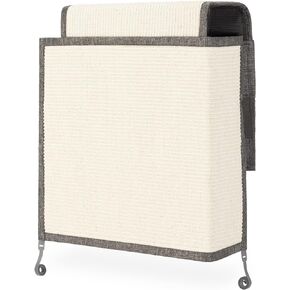 Navaris Cat Scratch Mat Sofa Protector - Linen and Sisal Furniture Protector Scratching Pad for Cats - Scratch Carpet of Couch, Sofa, Chair