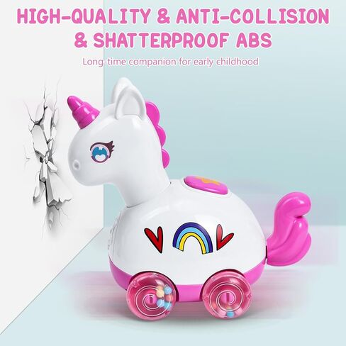 Musical Unicorn Crawling Baby Toys for 6 9 12 Months 1+ Year Olds, Baby Toy with Light & Music, Baby Learning Educational Development Tummy Time Crab Walking Toys, Infant Toys Girl Boy Babies Gift in Kuwait
