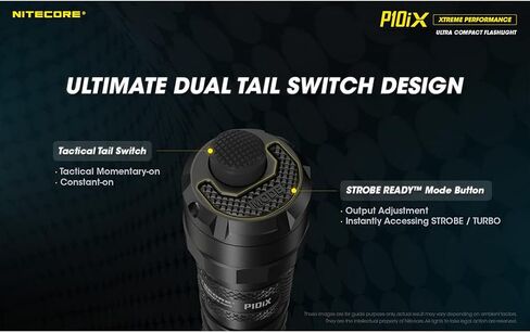 مصباح يدوي تكتيكي Nitecore P10iX، 4000 لومن LED USB-C قابل لإعادة الشحن ومدمج للغاية مع منظم LumenTac in Saudi Arabia