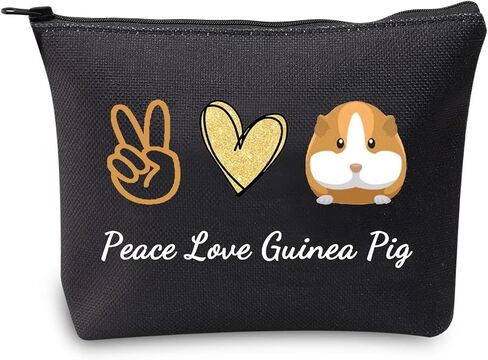 JXGZSO Guinea Pigs Makeup Bag Cavy Cosmetic Bag wheek Hamster Zipper Pouch Bag Gift Guinea Pig Animal Lover Gift (Guinea Pig) in Saudi Arabia