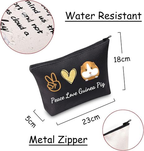 JXGZSO Guinea Pigs Makeup Bag Cavy Cosmetic Bag wheek Hamster Zipper Pouch Bag Gift Guinea Pig Animal Lover Gift (Guinea Pig) in Saudi Arabia