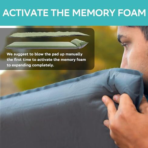 Self Inflating Sleeping Pad for Camping Insulated Foam Sleeping Mat for Backpacking, Tent, Hammock in Kuwait