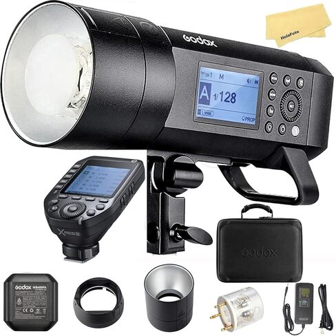 Godox AD400 Pro AD400Pro Outdoor Flash and Godox XProII-N Flash Trigge for Nikon Camera,400ws Strong Power,2.6V/2600mAh Lithium Battery,0.01~1s Recycle Time,380 Full Power Pops,30W LED Modeling Lamp in Saudi Arabia