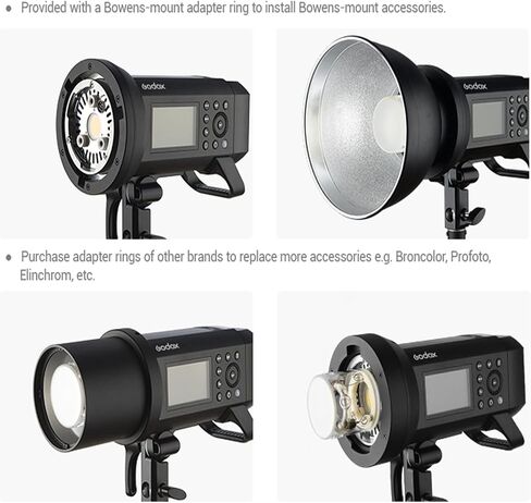 Godox AD400 Pro AD400Pro Outdoor Flash and Godox XProII-N Flash Trigge for Nikon Camera,400ws Strong Power,2.6V/2600mAh Lithium Battery,0.01~1s Recycle Time,380 Full Power Pops,30W LED Modeling Lamp in Saudi Arabia