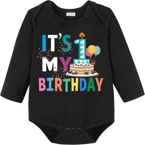 بدلة للجسم من Wosixima Baby لعيد الميلاد الأول مع ربطة عنق للرضع نصف عيد ميلاد سعيد ملابس للحفلات قمصان علوية هدية للأولاد in Kuwait