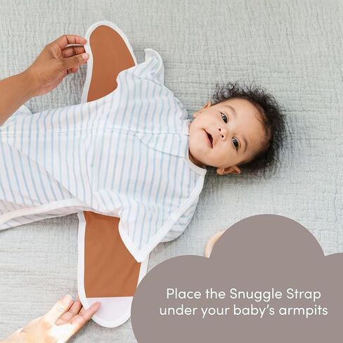 SleepingBaby Zipadee-Zip Snuggle Strap - Wearable Blanket Accessory for Transition Swaddle - Adjustable Baby Sleep Support - One Size, Grey in Saudi Arabia