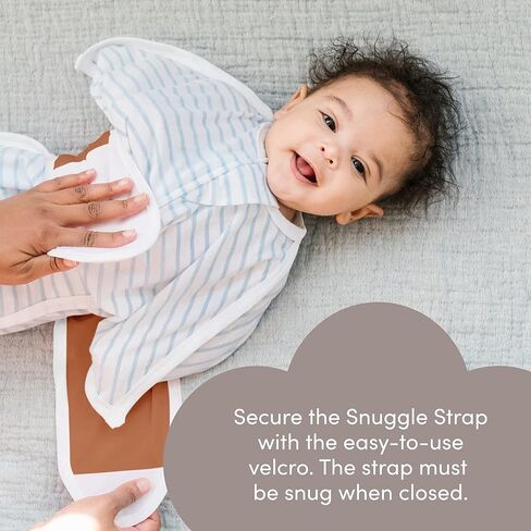 SleepingBaby Zipadee-Zip Snuggle Strap - Wearable Blanket Accessory for Transition Swaddle - Adjustable Baby Sleep Support - One Size, Grey in Saudi Arabia