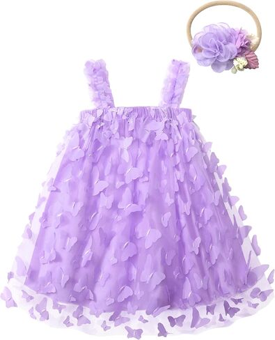 فستان توتو للفتيات الصغيرات من Qaoerde بدون أكمام وطبقات من التول لحفلات أعياد الميلاد مع عصابة رأس على شكل زهرة in Kuwait