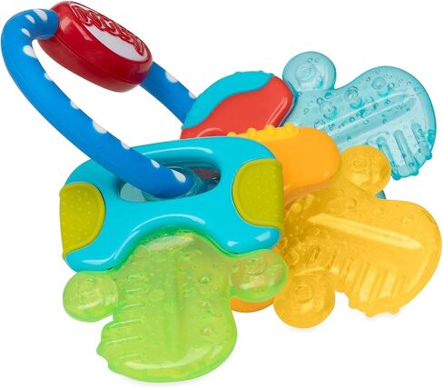 Nuby Ice Gel Teether Keys, 1 Pack Multicolor Keys on Blue Ring in Saudi Arabia