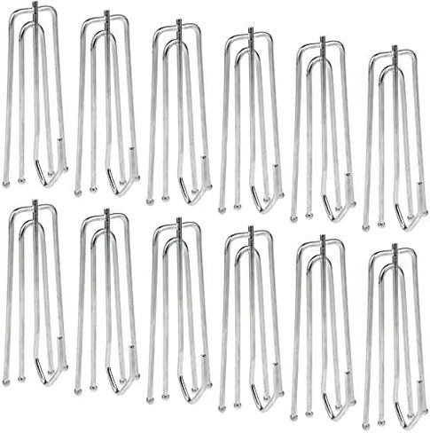 50pcs Curtain Drapery Pleat Hooks 4 Prongs Drapery Hooks Pinch Pleat Clips Hooks in Saudi Arabia