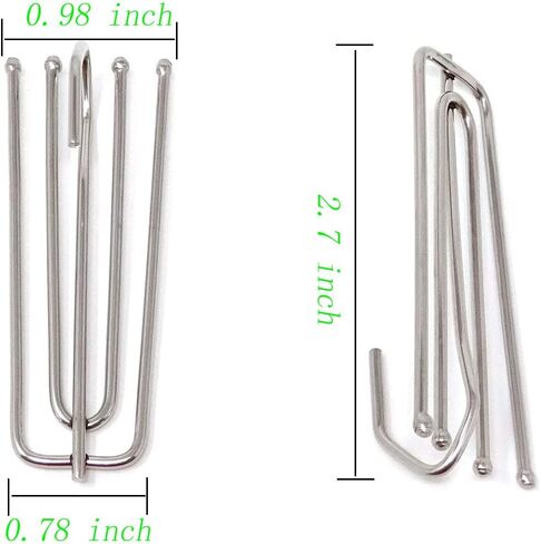 50pcs Curtain Drapery Pleat Hooks 4 Prongs Drapery Hooks Pinch Pleat Clips Hooks in Saudi Arabia